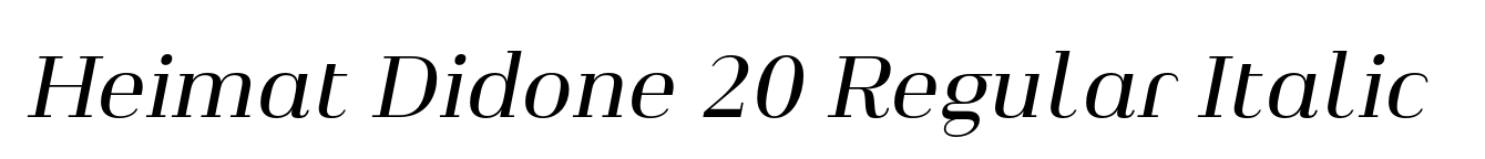 Heimat Didone 20 Regular Italic